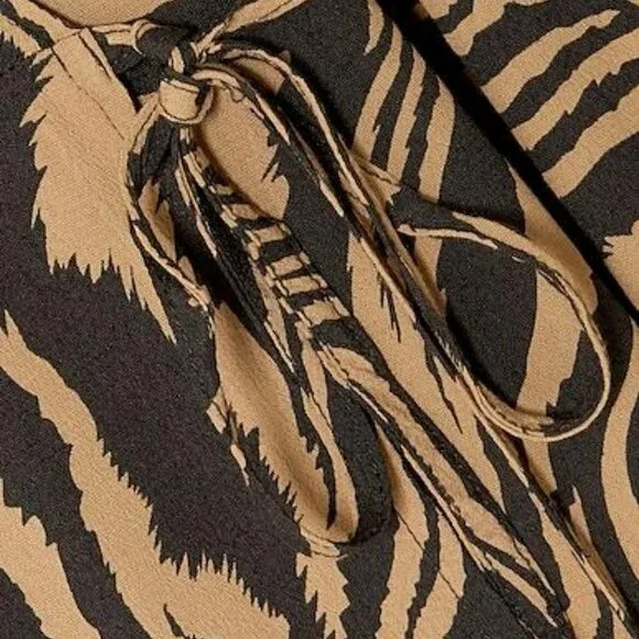 GANNI Printed Midi Wrap Dress NWT Size 0/2 - Picture 9 of 10